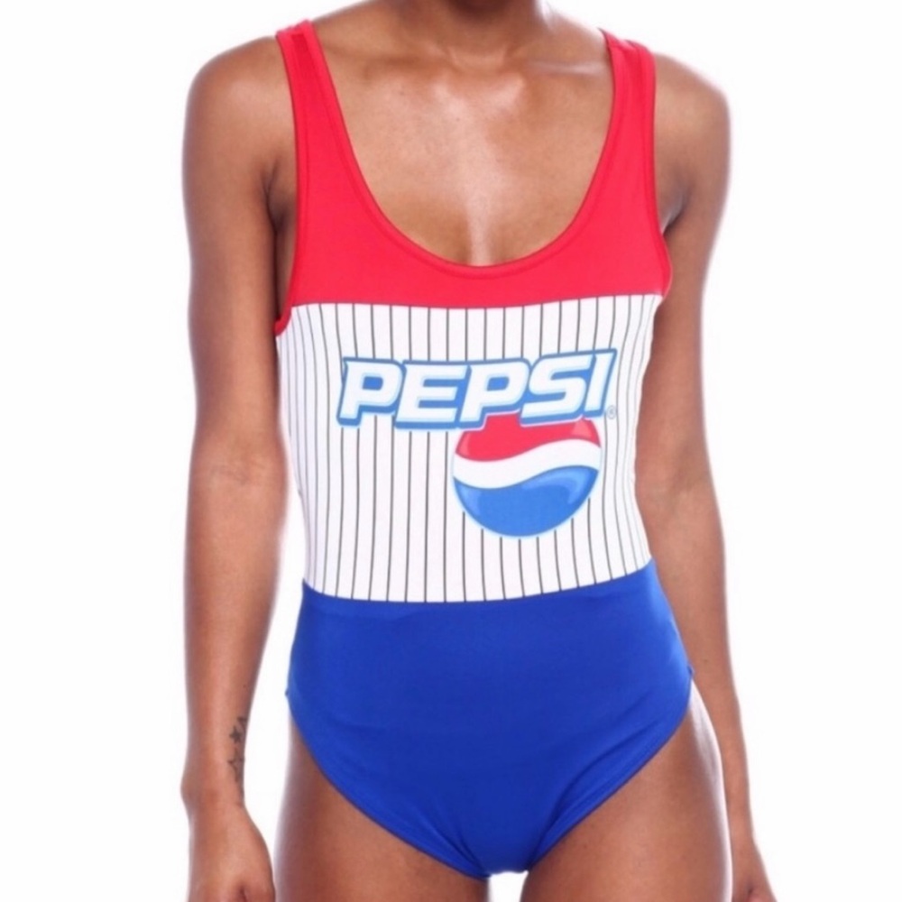 Pepsi Red, White & Blue One Piece Swimsuit